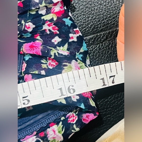 Express floral strapless summer , sun dress size med great conditions - Picture 7 of 9